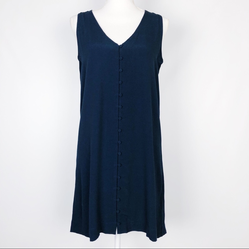 Madewell Heather Button Front Sleeveless Dress